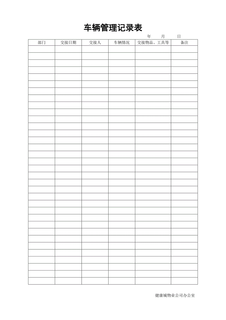车辆管理交接班记录表_第1页
