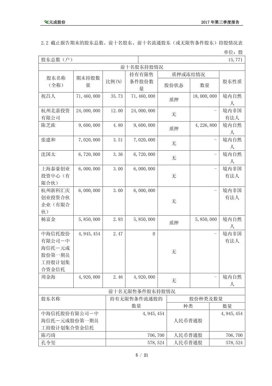 元成股份 2017 年_第5页