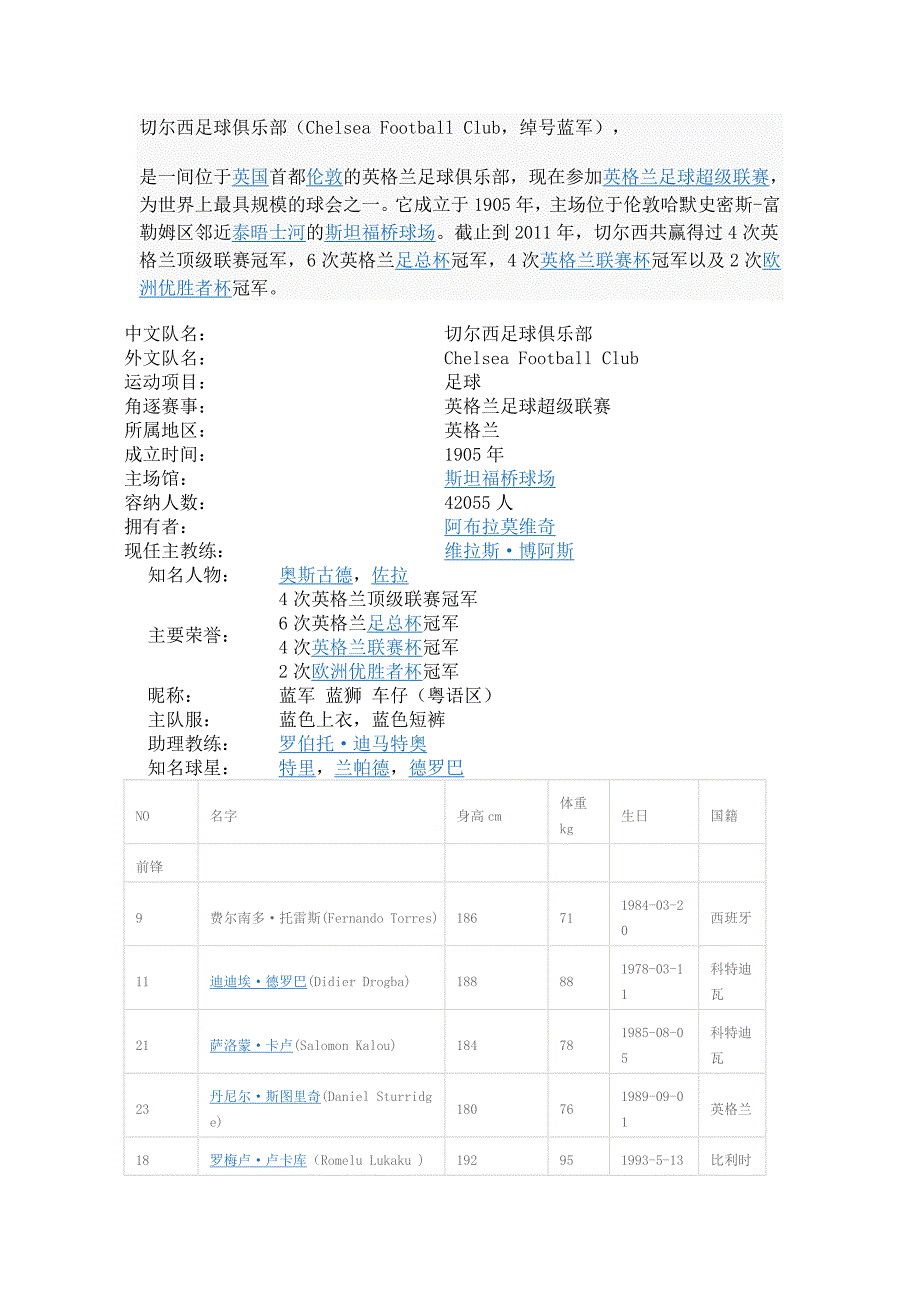 英格兰超级联赛之切尔西_第1页