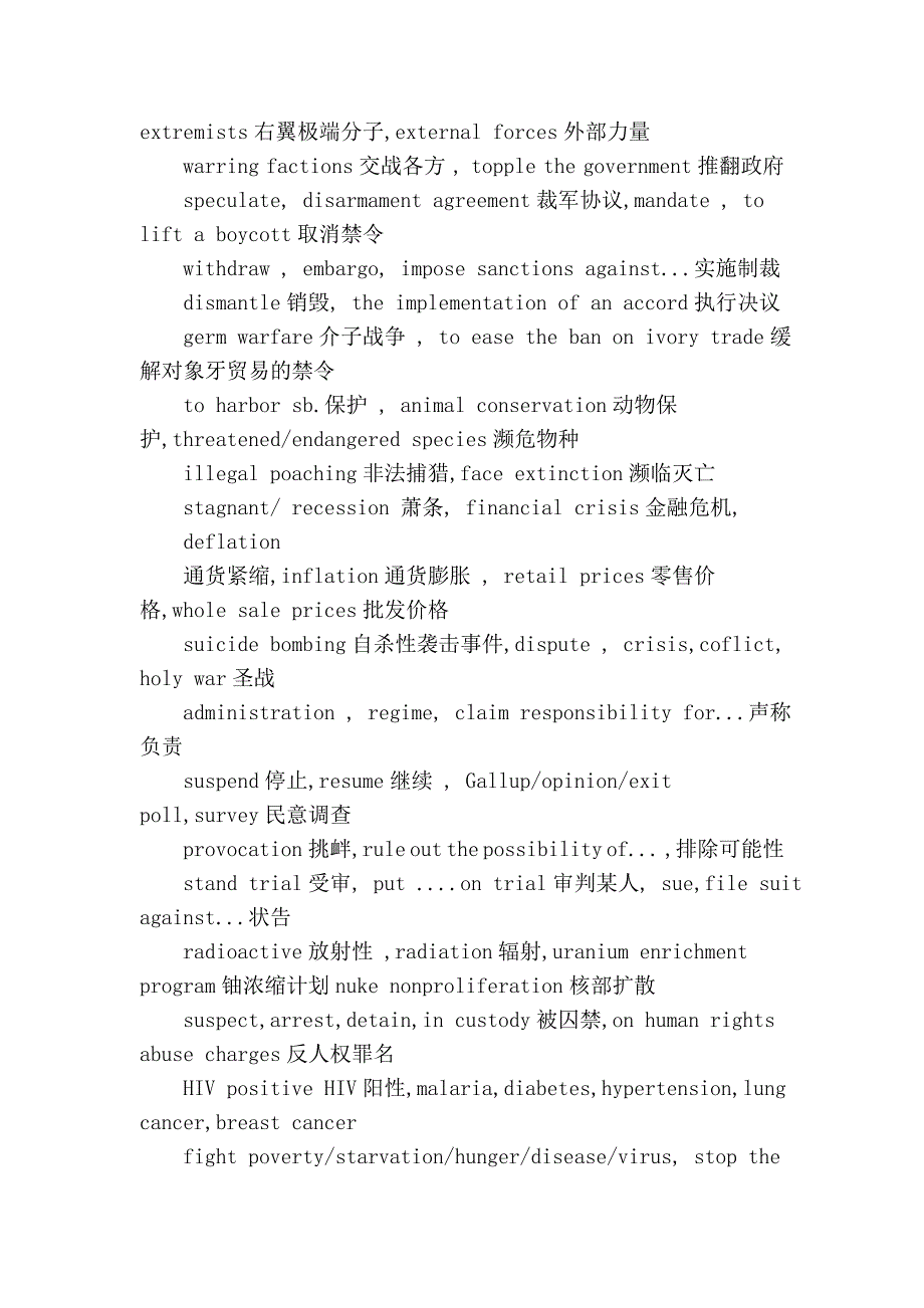 四级听力必备短语词汇大全_第4页