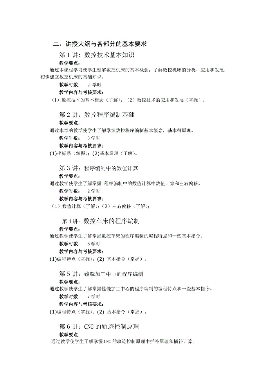 《数控技术》课程教学大纲_第2页