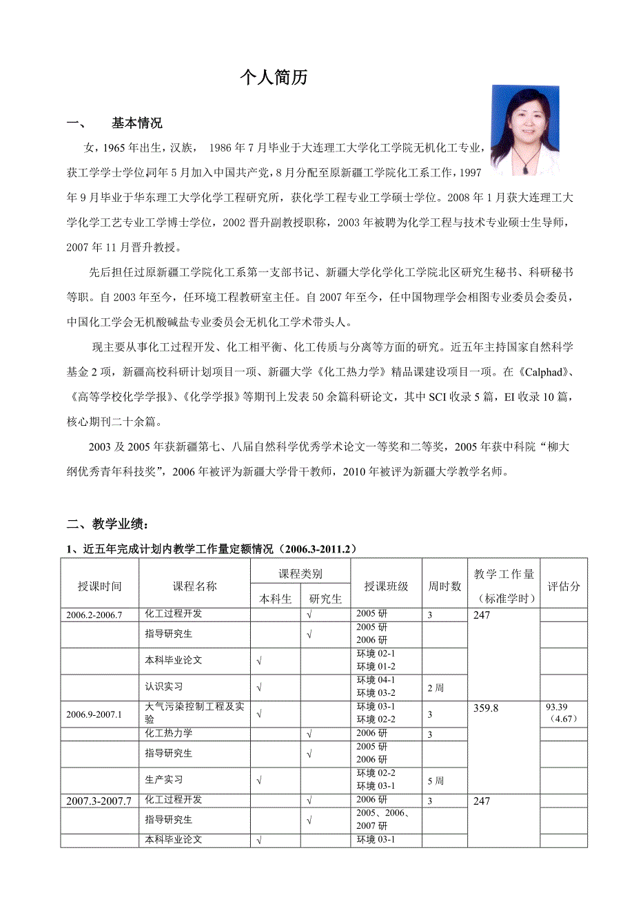 黄雪莉个人简历_第1页