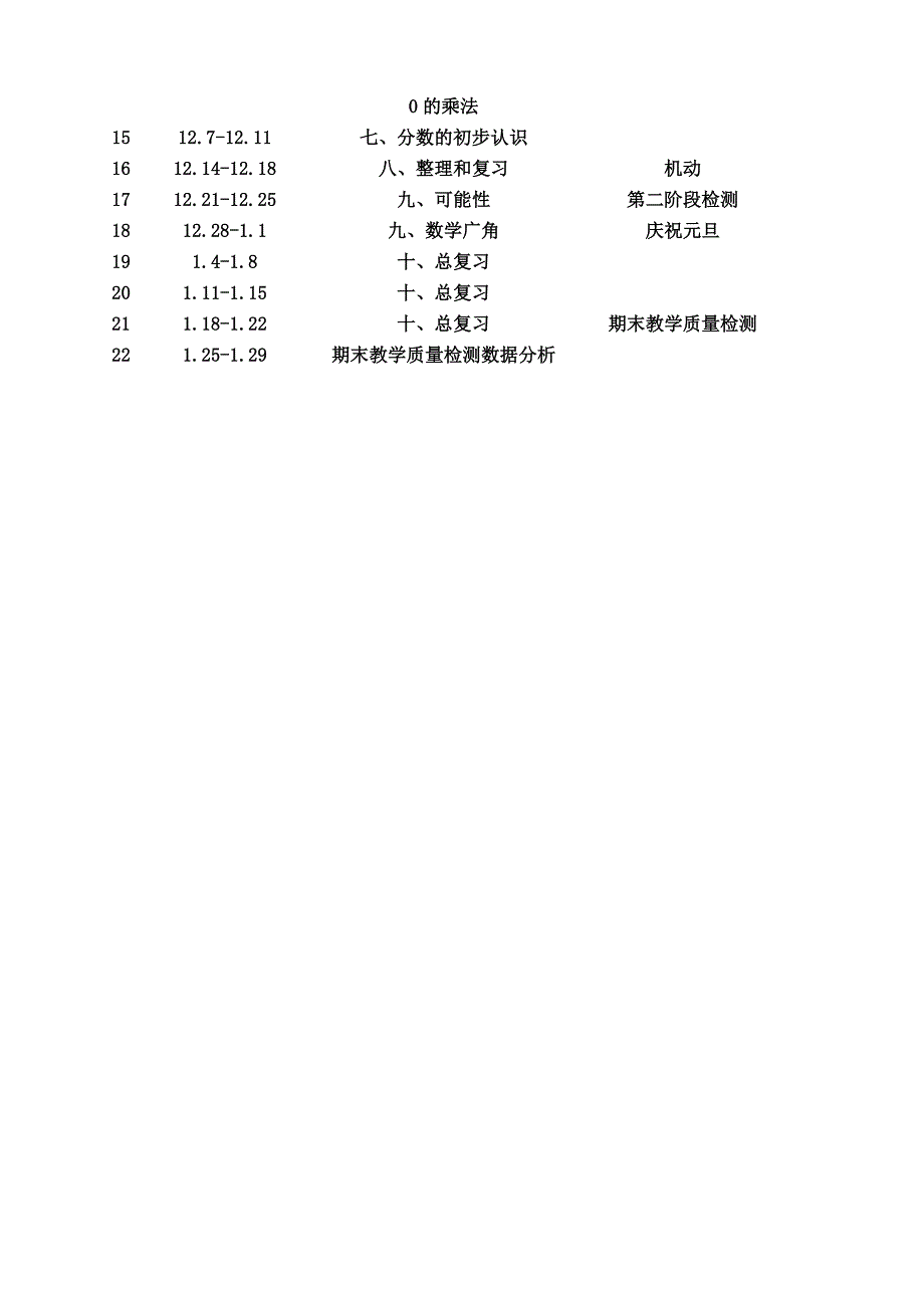 新课标人教版__小学数学三年级上册__教学计划_第3页