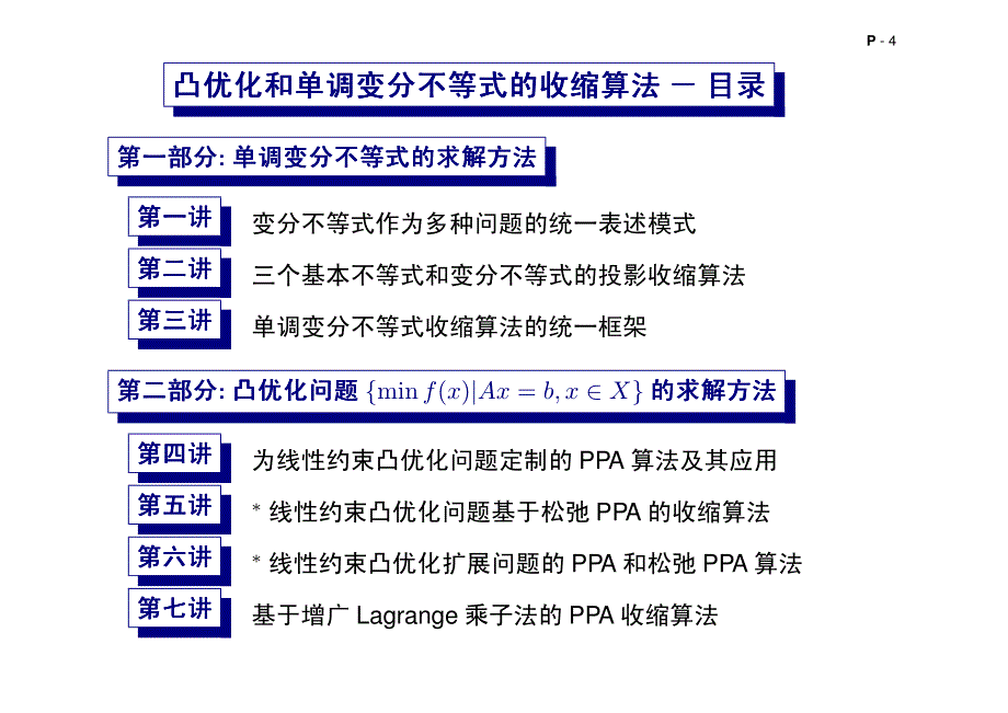 凸优化和单调变分不等式的收缩算法_第4页