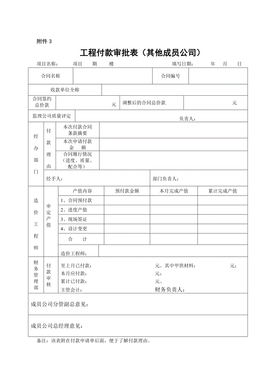 付款审批表格式_第1页