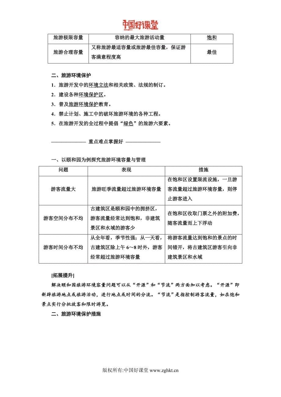 新课标维人教地理选修旅游开发与保护旅游开发中的环境保护_第5页