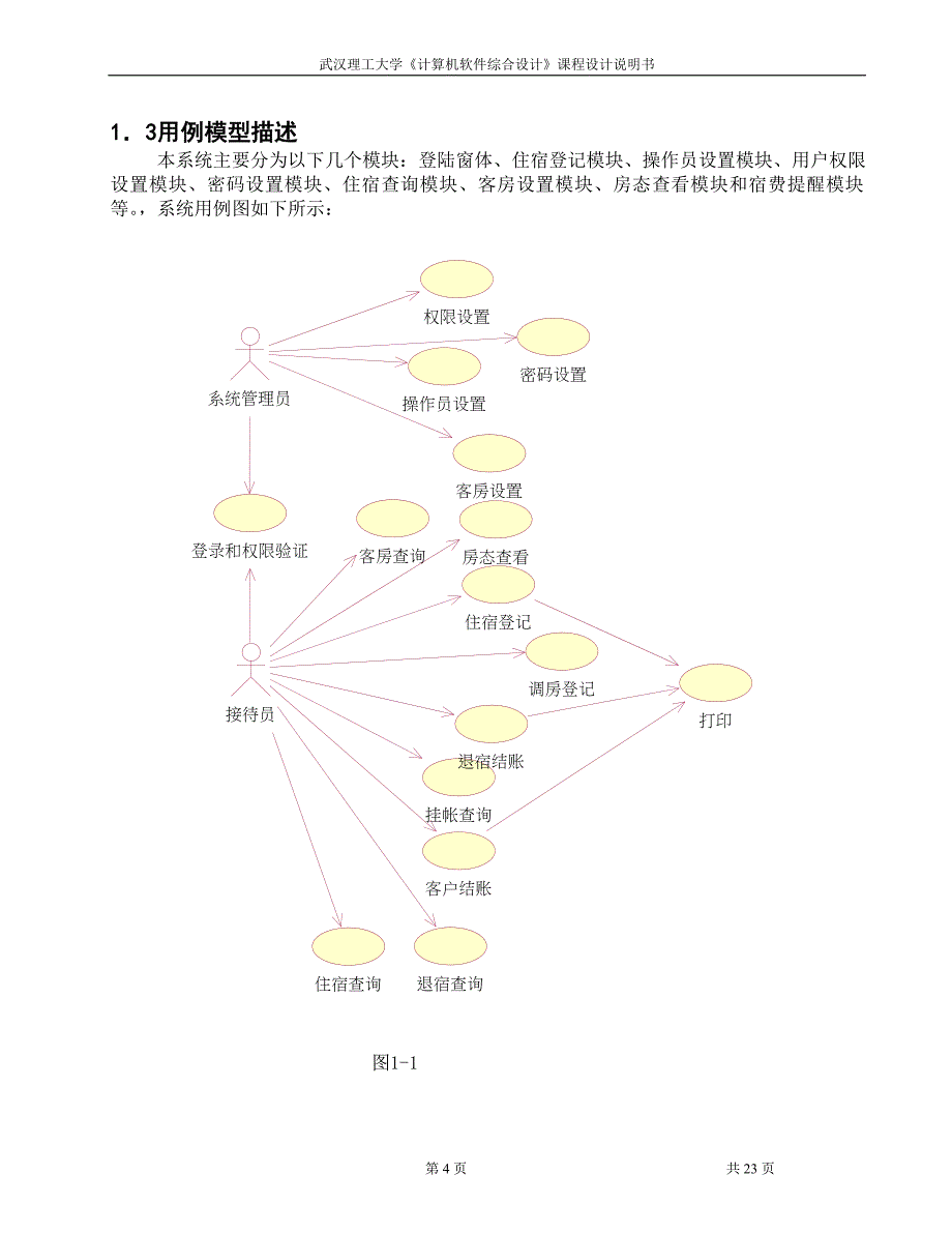 基于UML的酒店客房管理系统设计_第4页