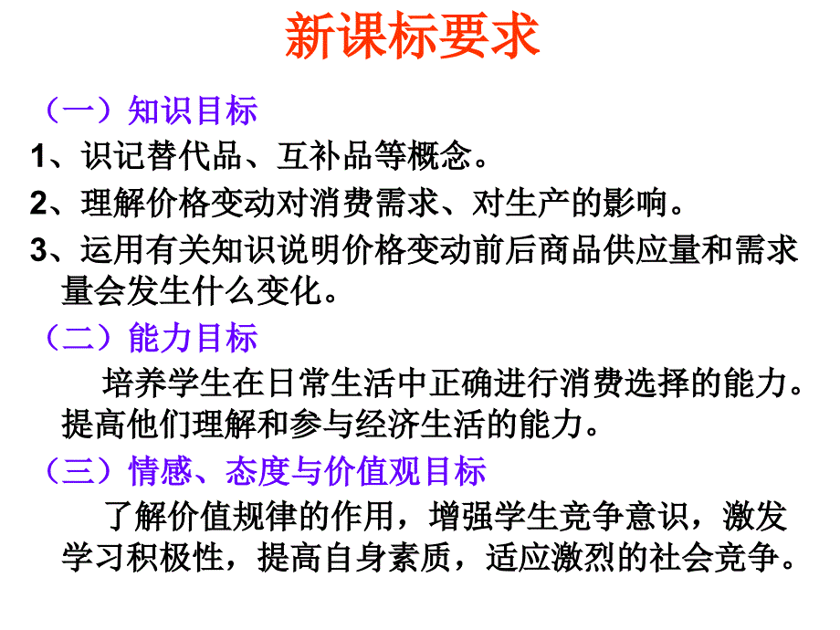 人教版高一上册第一单元第二课影第二框价格变动的影响_第2页