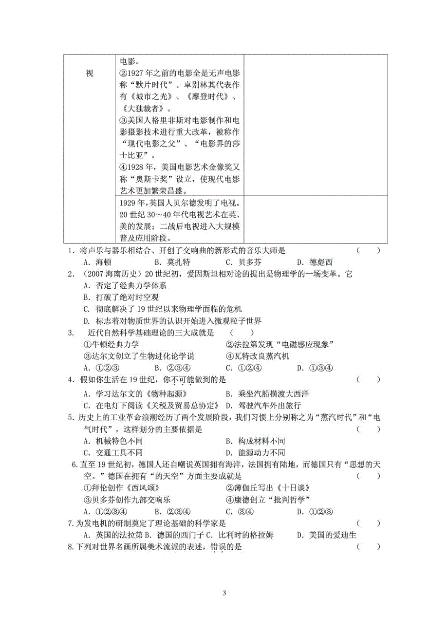 近代以来世界重大科学理论及科技的成就_第3页