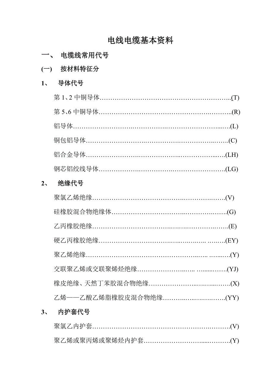 附电线电缆基本资料_第1页