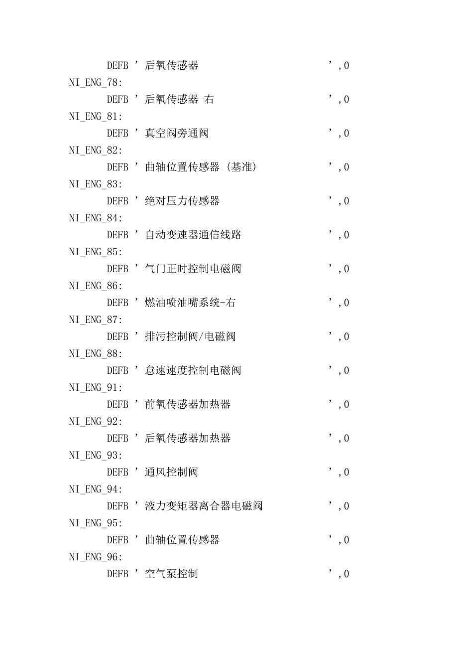 尼桑汽车故障码_第5页