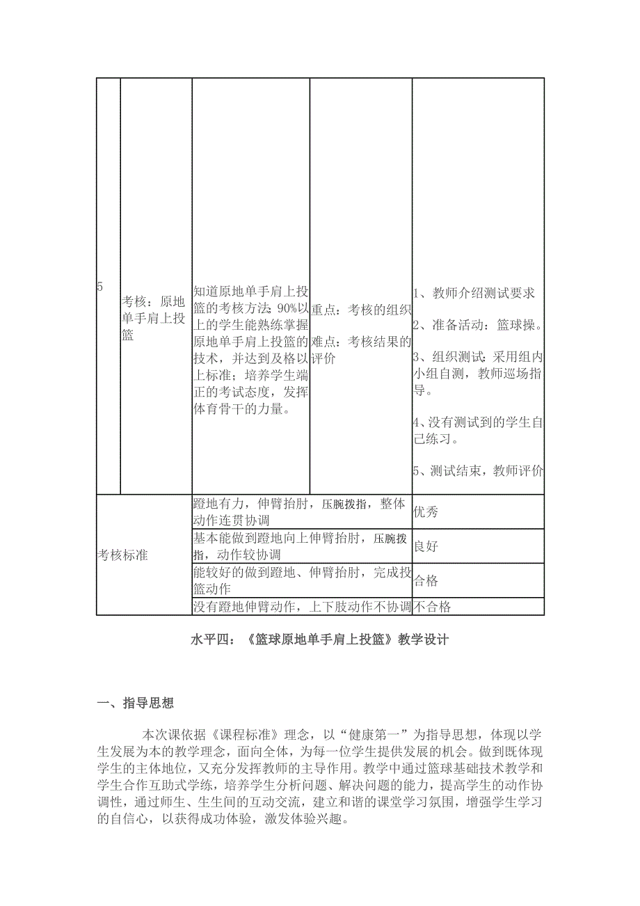 《体育与健康》原地单手肩上投篮单元教学计划_第3页