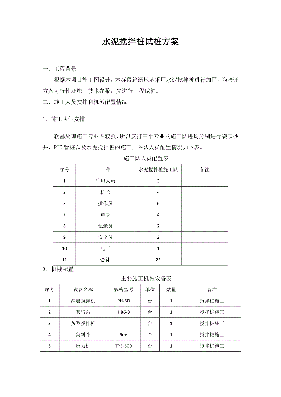 水泥搅拌桩试桩方案._第2页