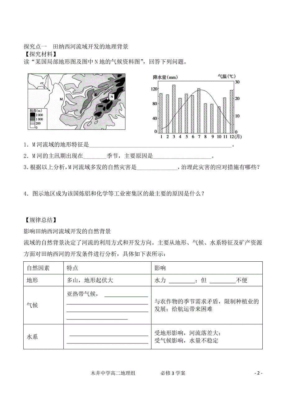 高中地理流域湘教版必修_第2页