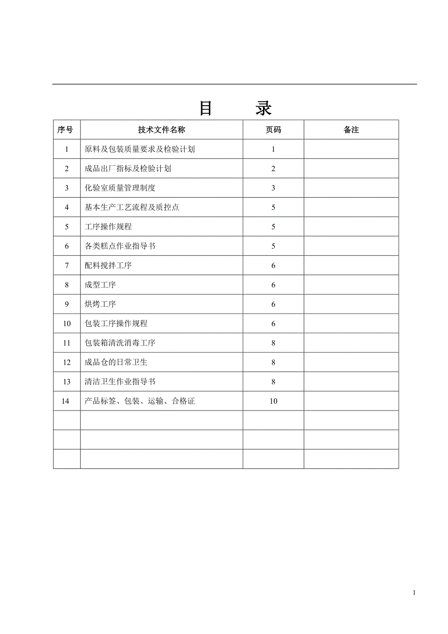 糕点企业生产工艺文件_第1页