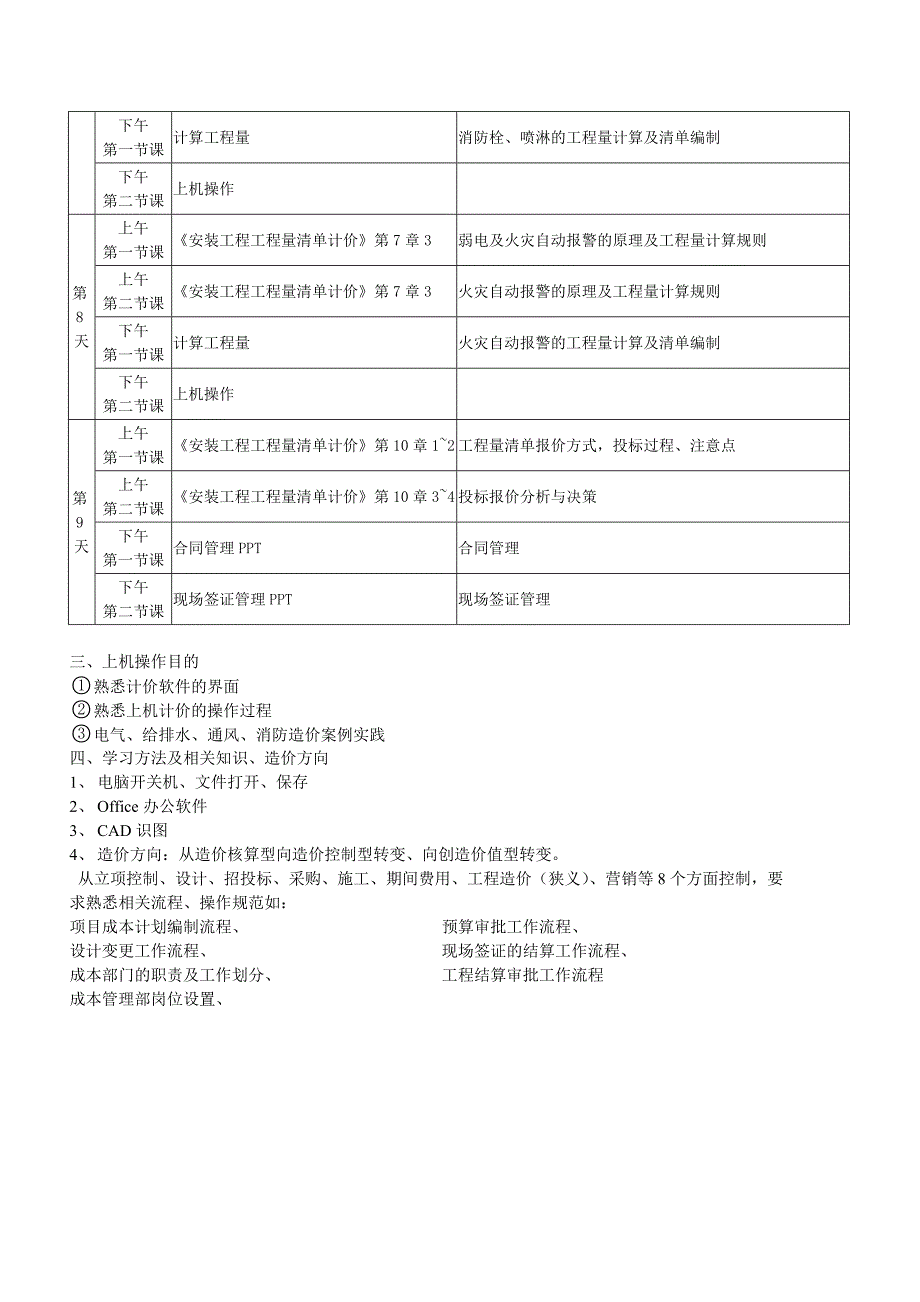 安装工程造价公开课大纲_第3页