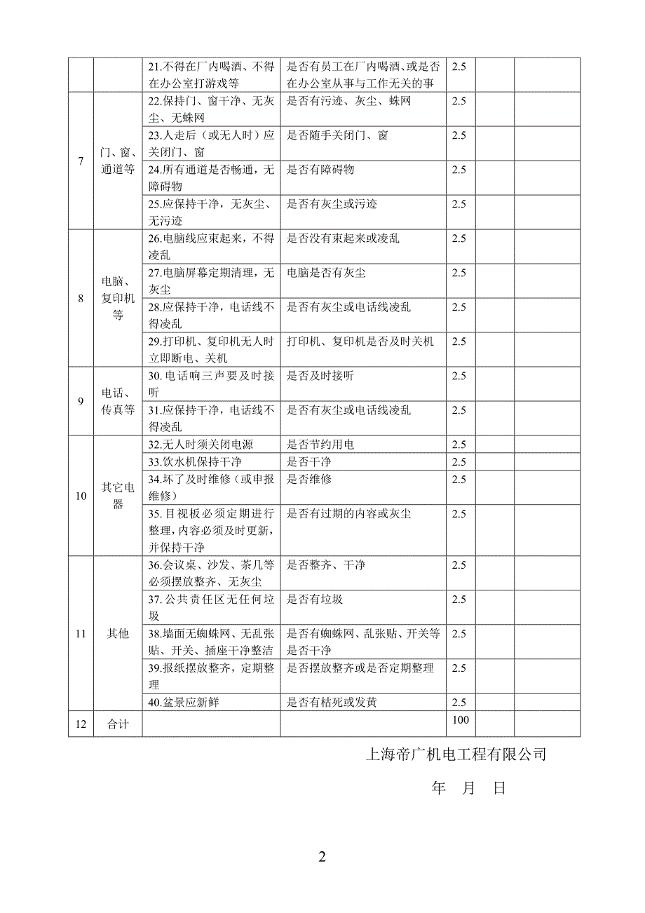 办公室检查表_第2页