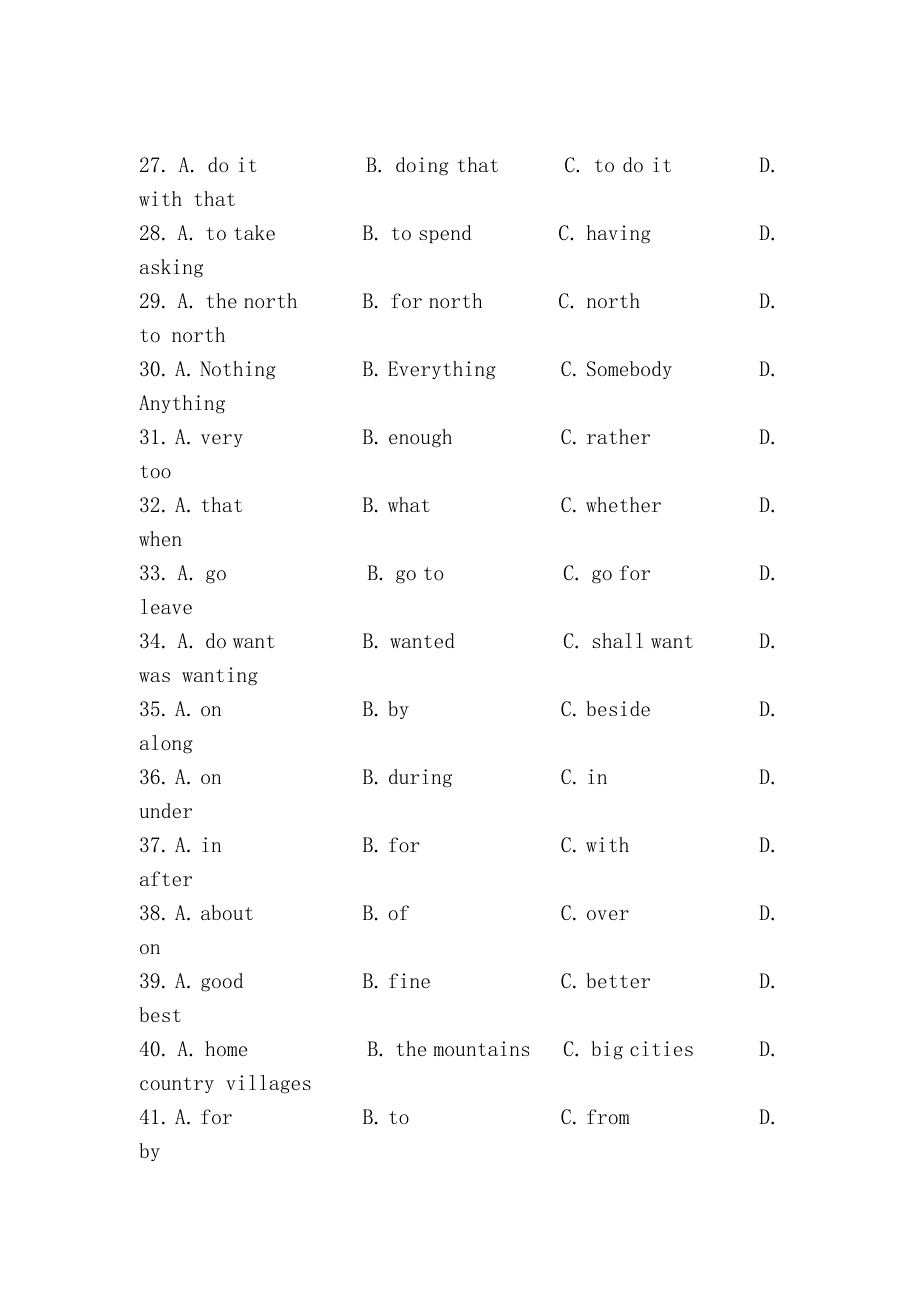 英语完形填空_第2页