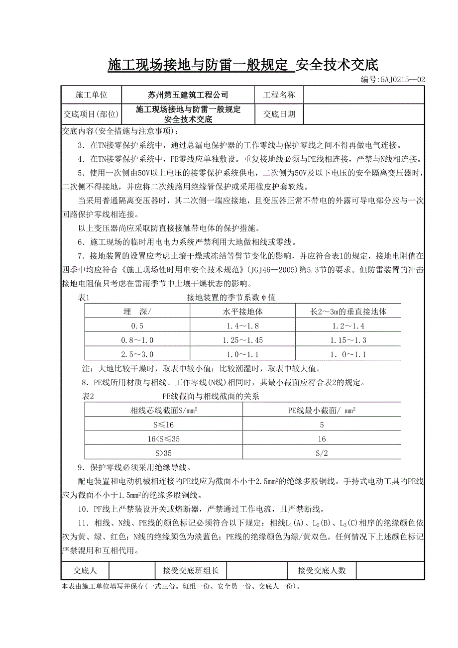 施工现场接地与防雷般规定安全技术交底_第2页