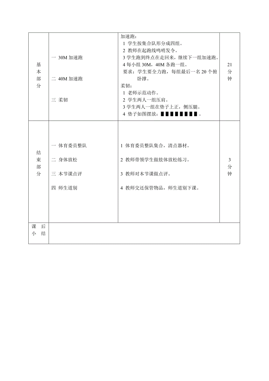 田径(耐力,柔韧)训练教案_第2页