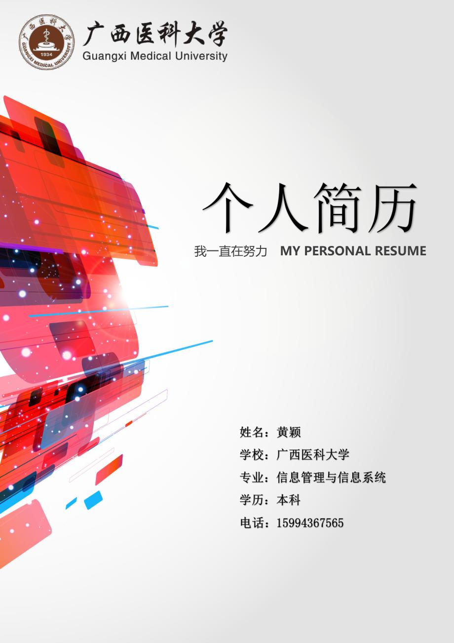 我一直在努力mypersonalresume_第1页