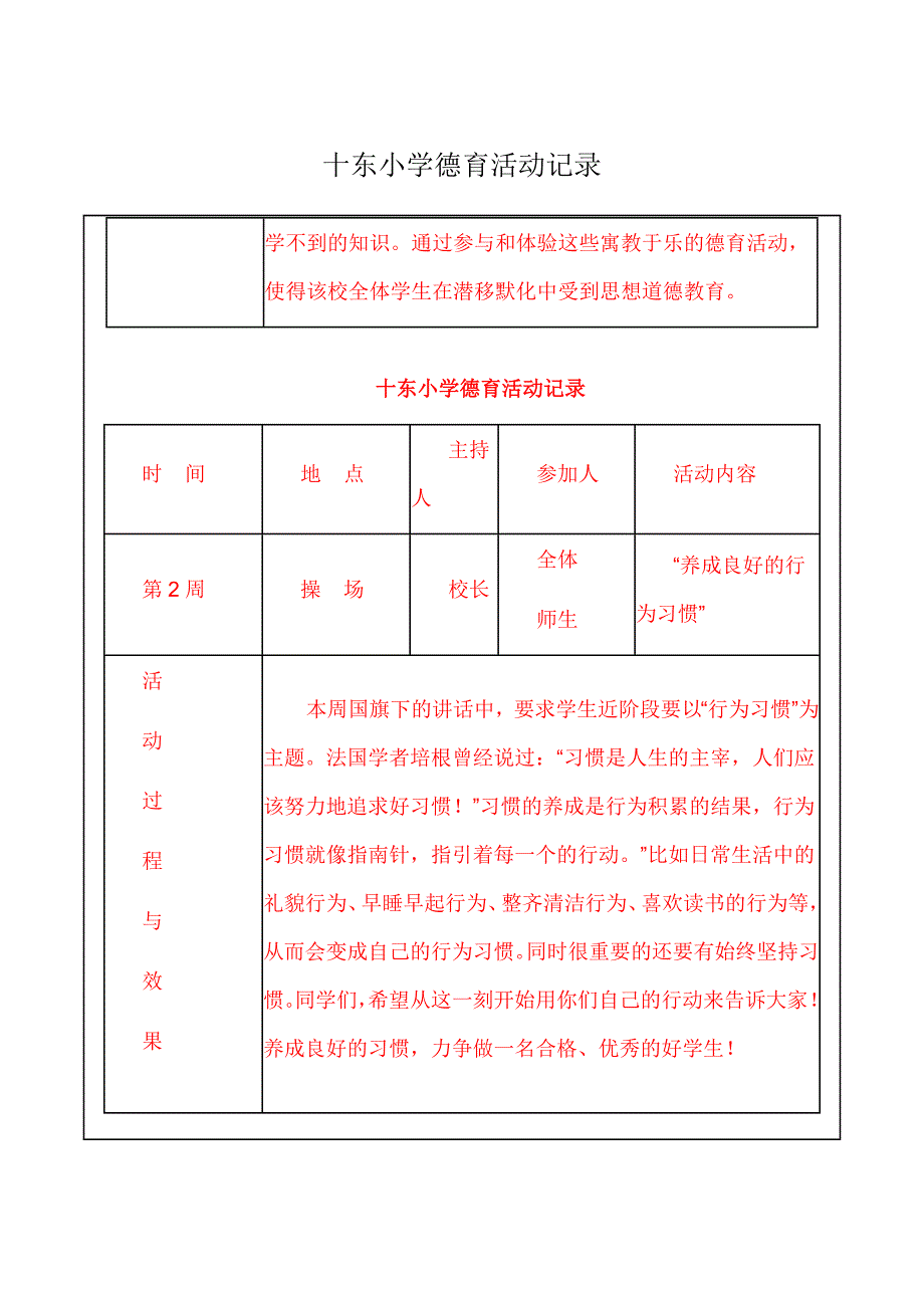 十东小学德育活动记录_第2页