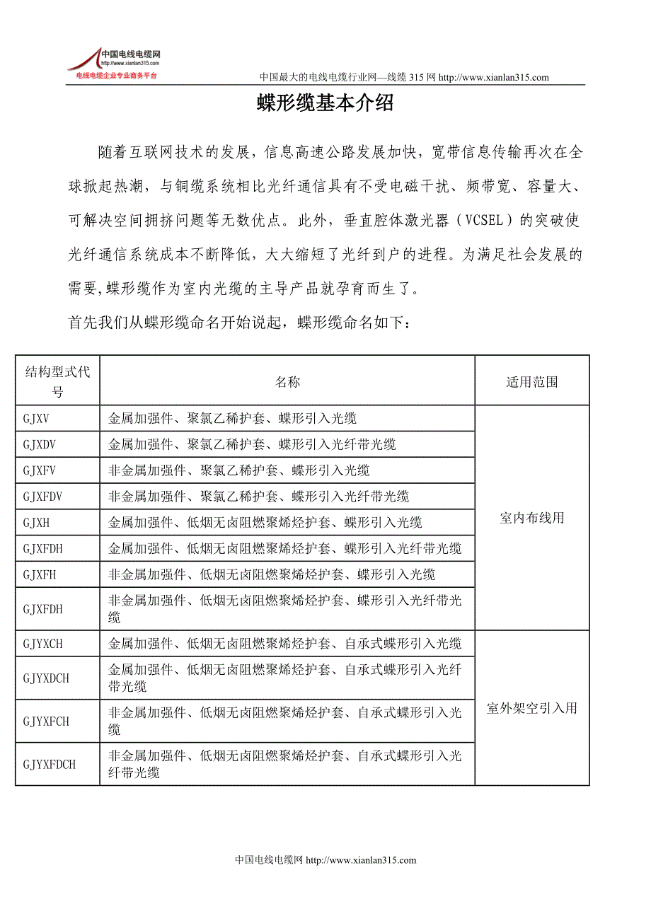 蝶形缆基本介绍_第1页