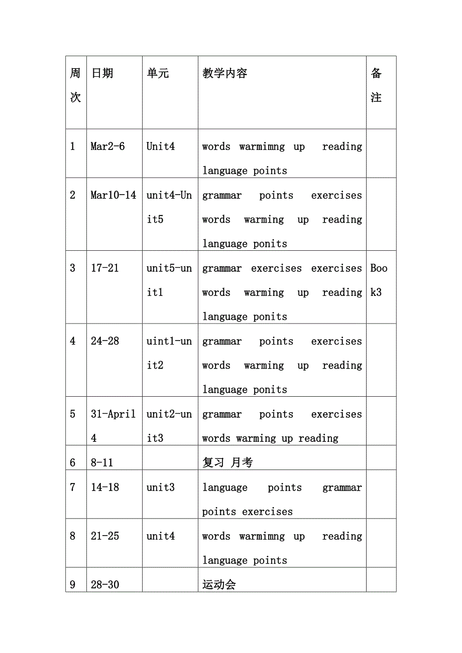 高一进度草案_第1页