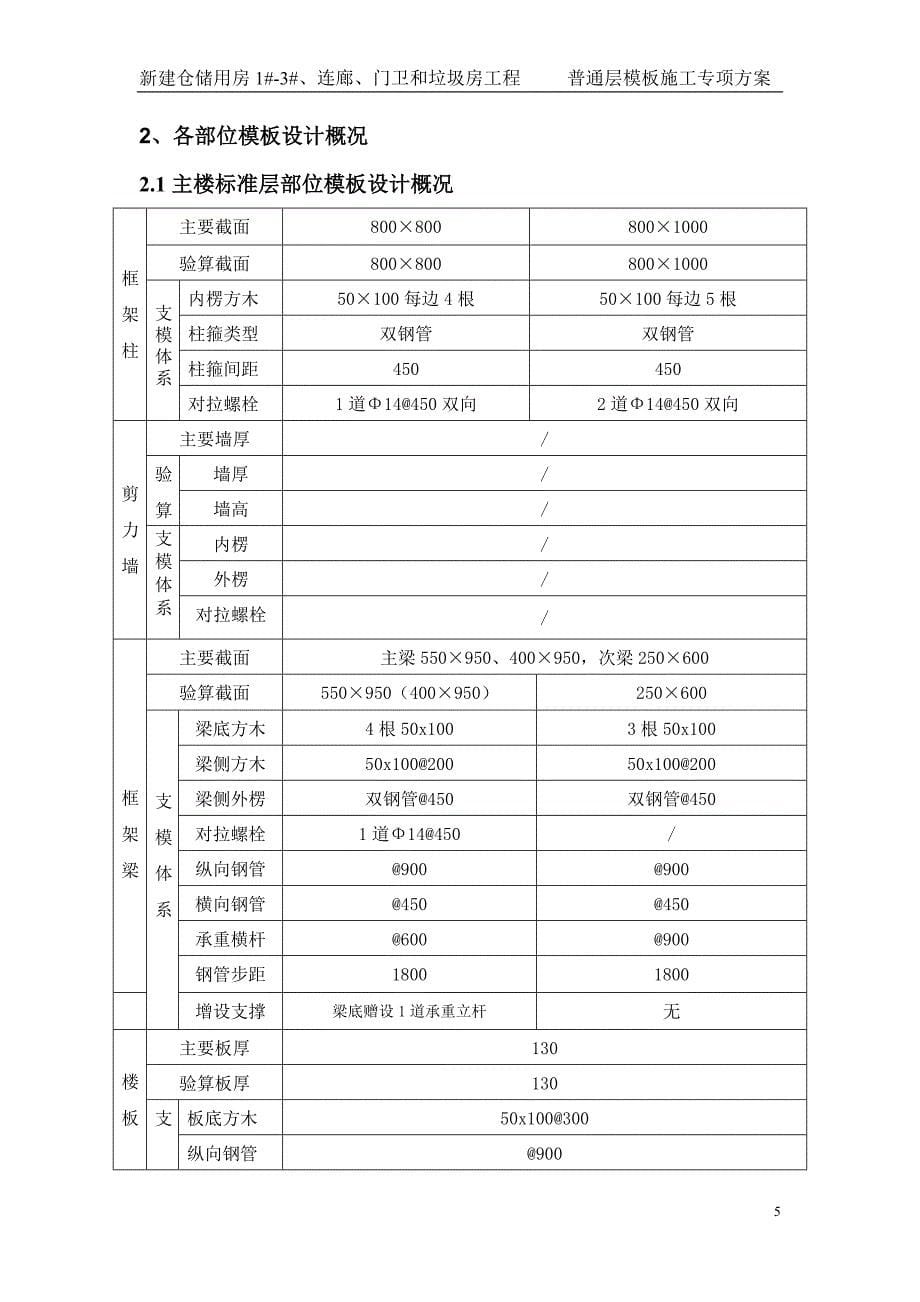 新建仓储用房主楼普通层模板施工方案_第5页