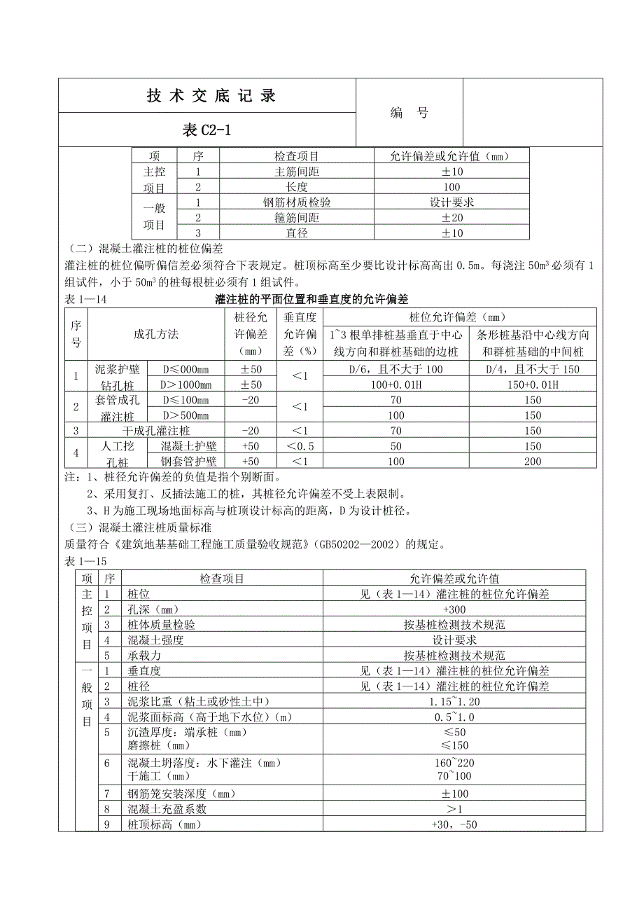 明珠大厦人工桩技术交底_第2页