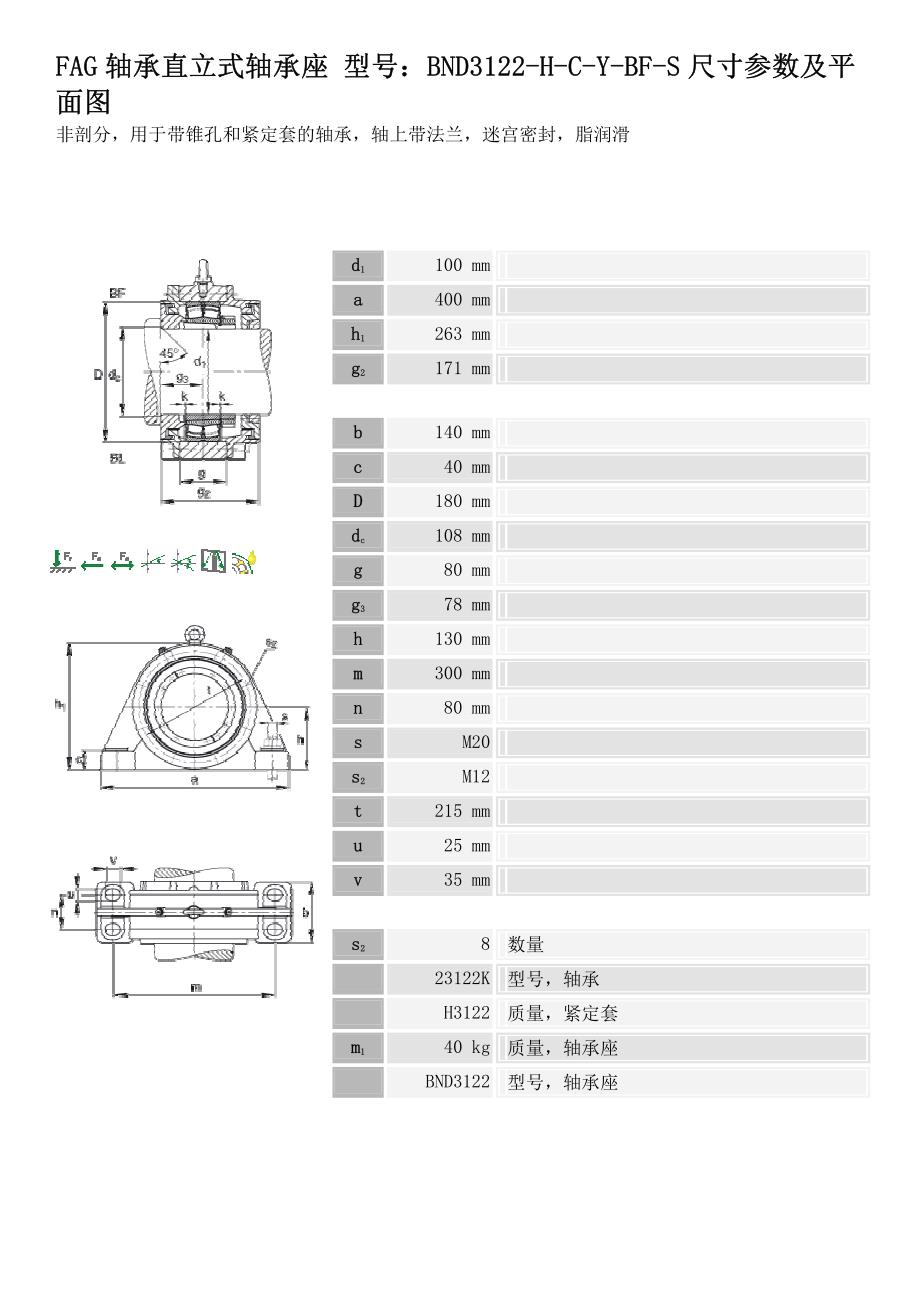 德国fag轴承直立式轴承座 bnd3122-h-c-y-bf-s尺寸参数_第1页