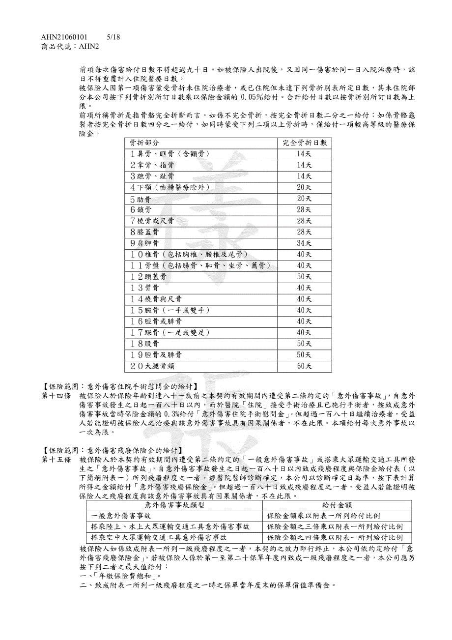 富邦人寿新平安福保本保险 内容摘要_第5页