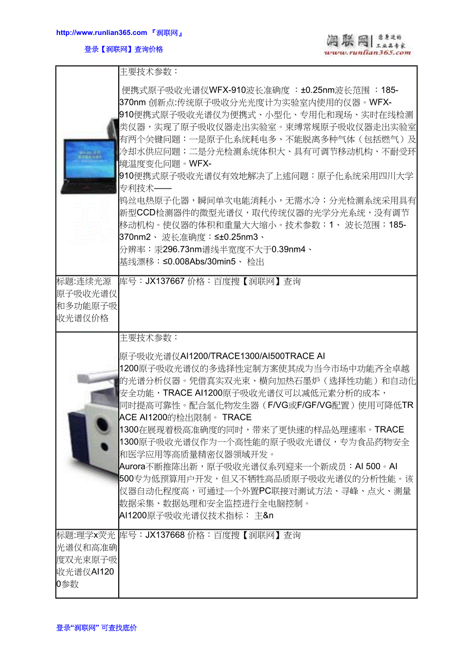 TRACE和便携式原子吸收光谱仪价格_第3页