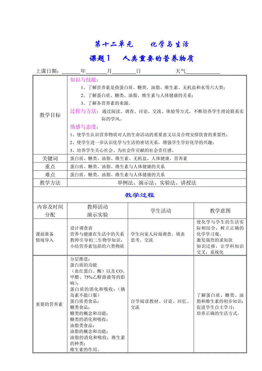 课题1 人类重要的营养物质_第1页