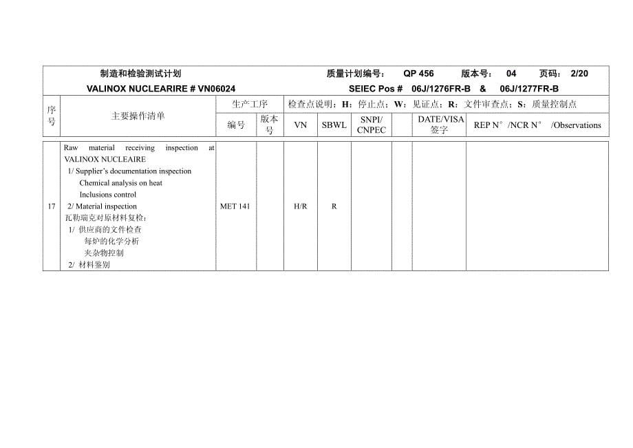 法国valinox质量计划_第5页