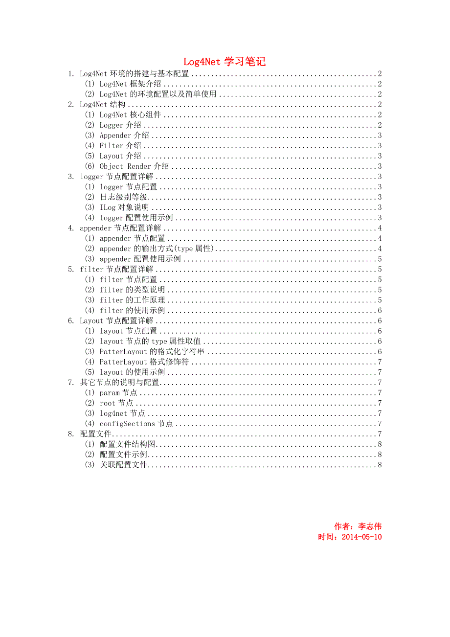 log4net学习笔记_第1页