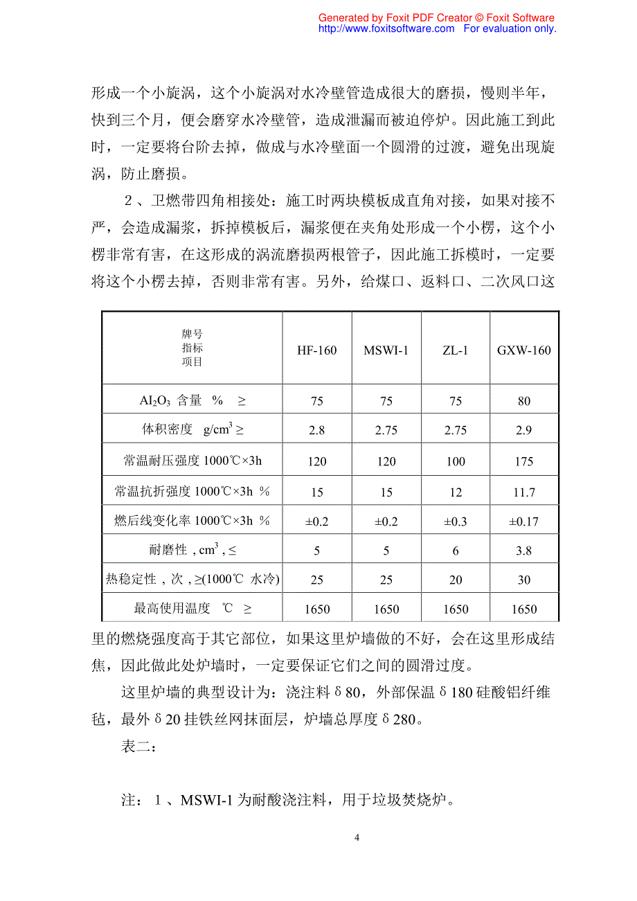 循环流化床锅炉耐火材料_第4页