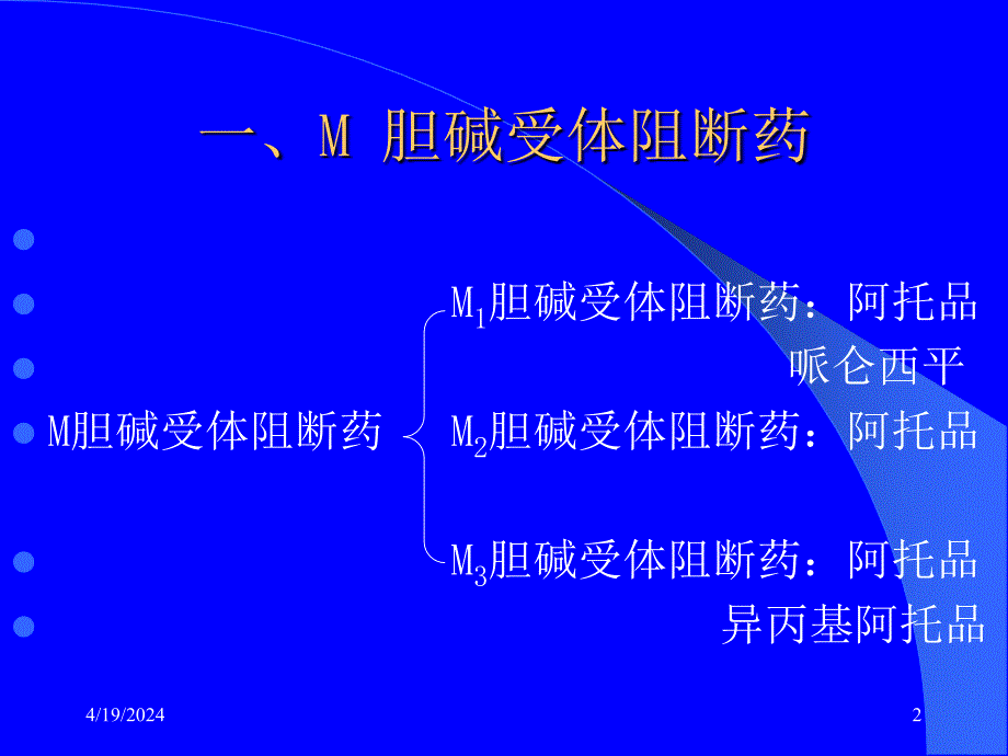 药理学——第8章  胆碱受体阻断药(i)—m胆碱受体阻断药_第2页