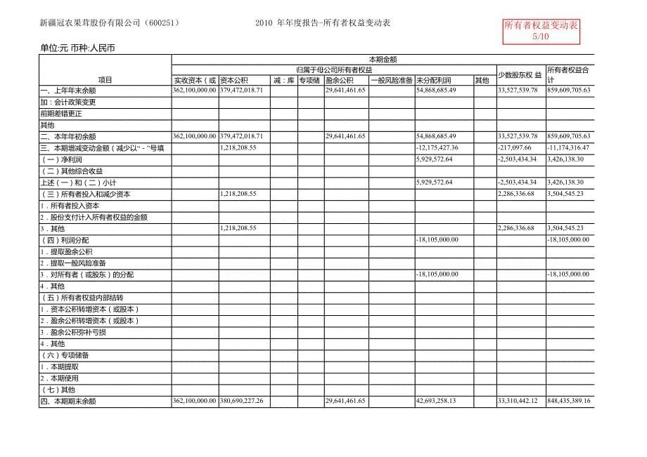 2008--2012年年度报告-所有者权益变动表_第5页