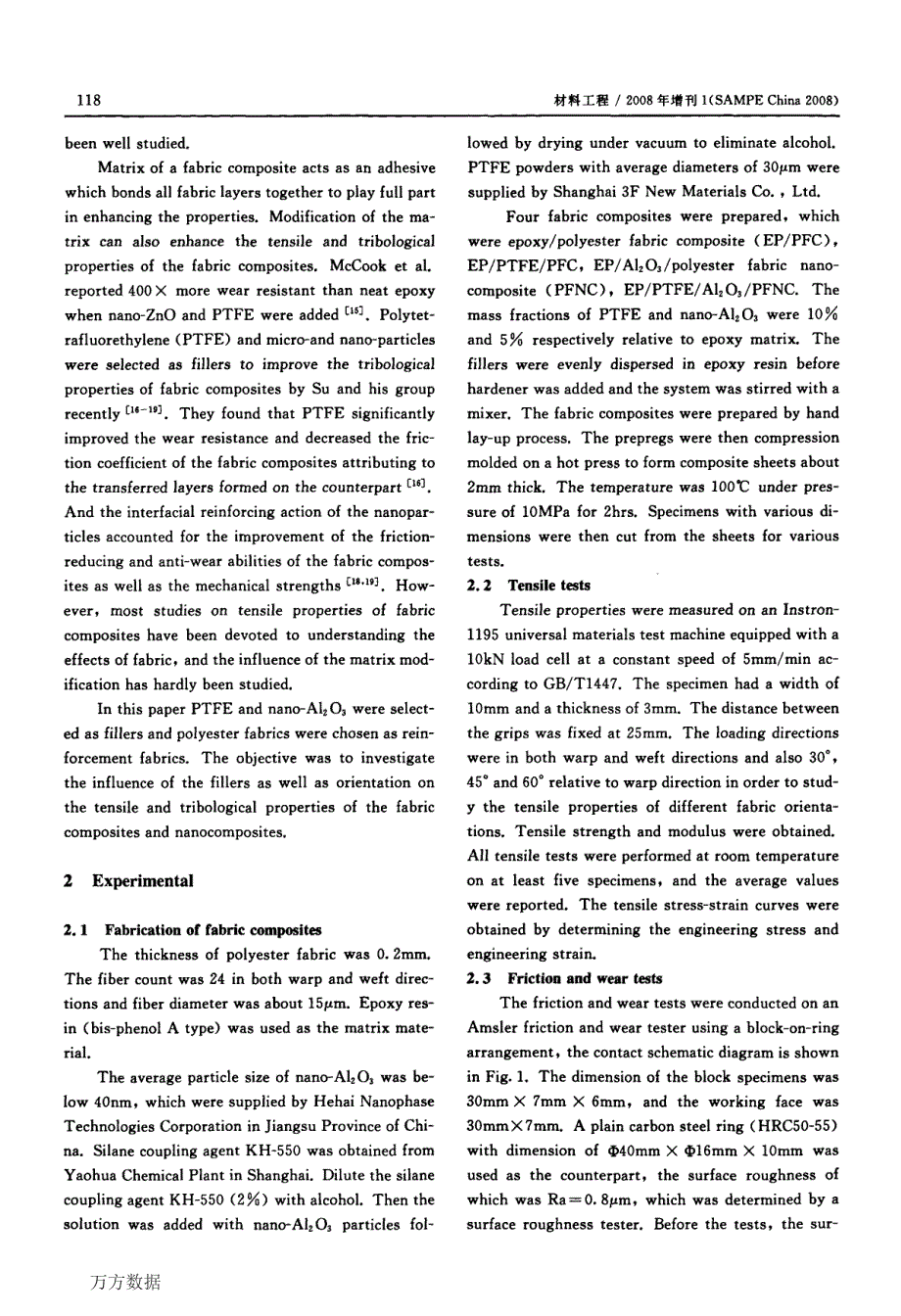 ptfe及纳米粒子改性环氧树脂基聚酯织物增强复合材料的_第2页