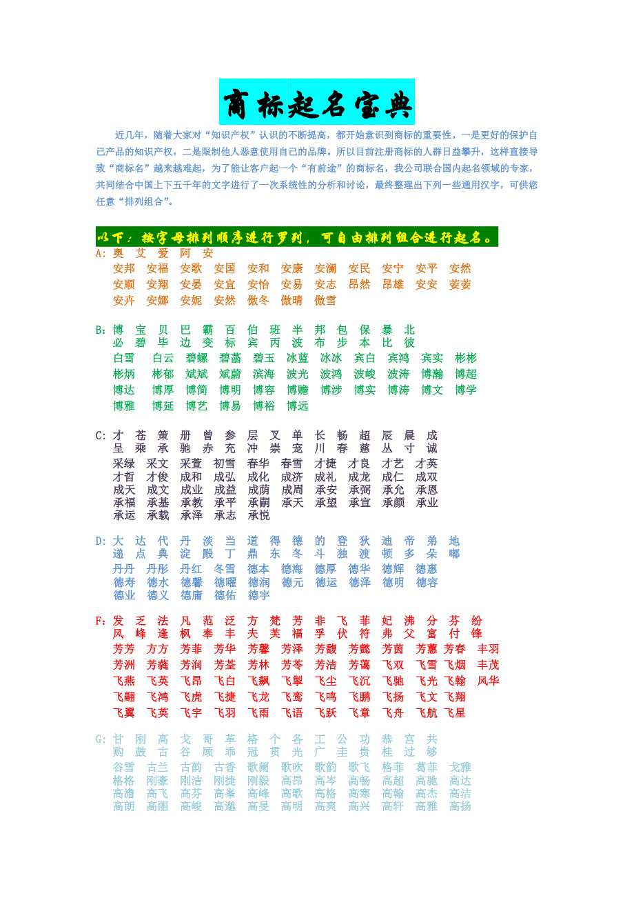 商标起名宝典_第1页