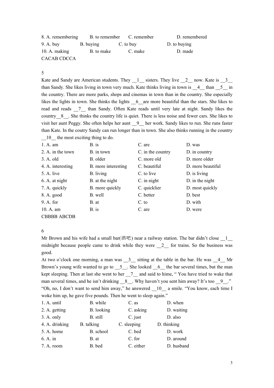 英语网考—完形填空_第3页