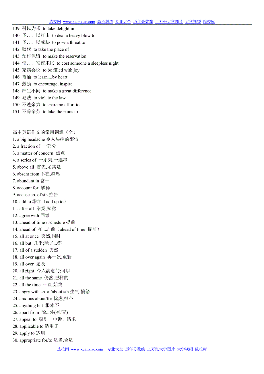 高考必背词组大全_第4页