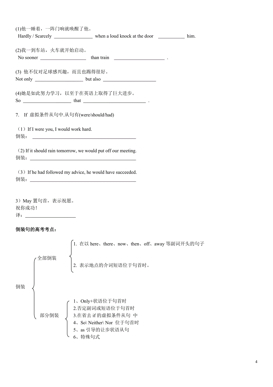 倒装句综合练习题一_第4页