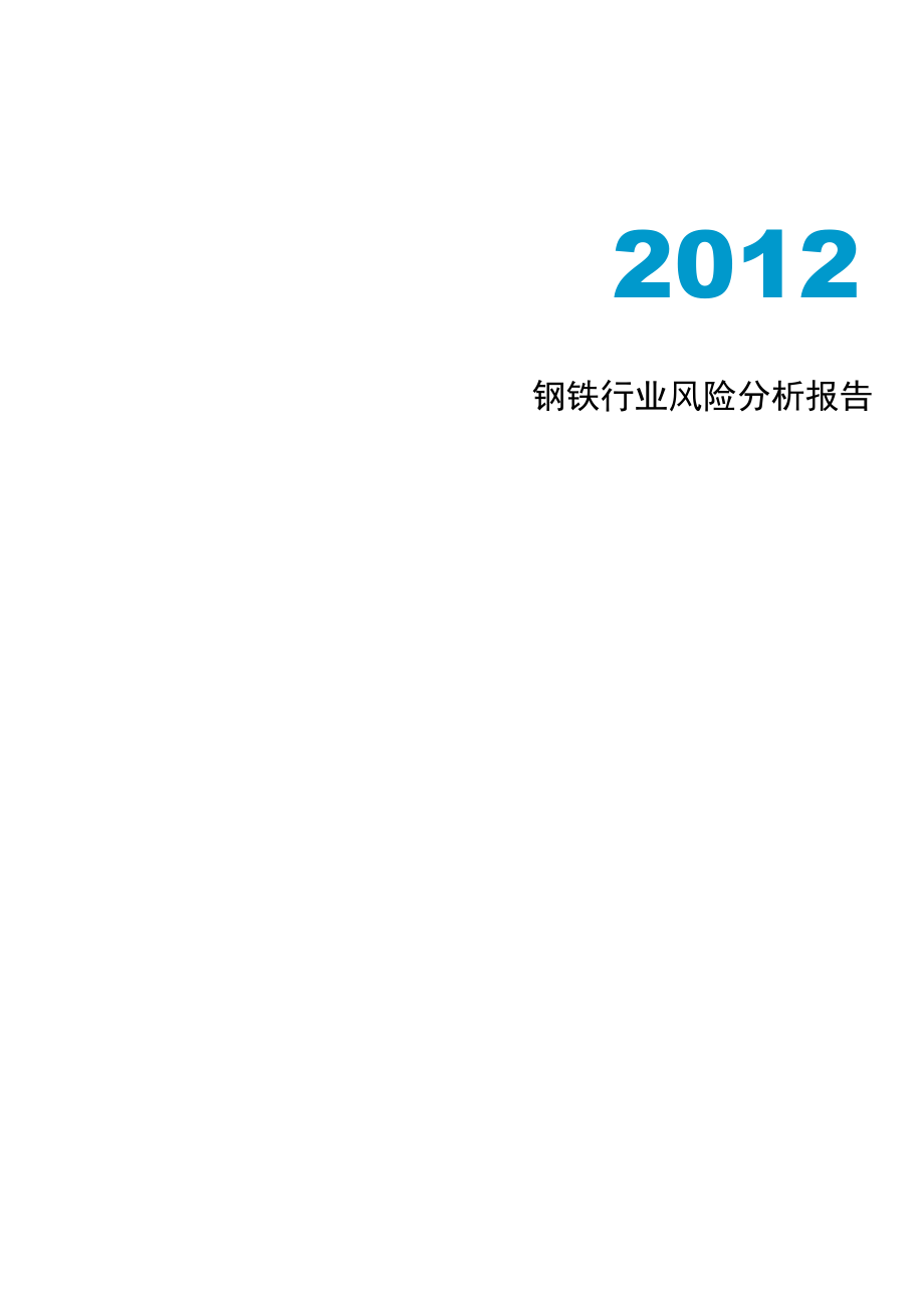 2012年钢铁行业风险分析报告_第1页