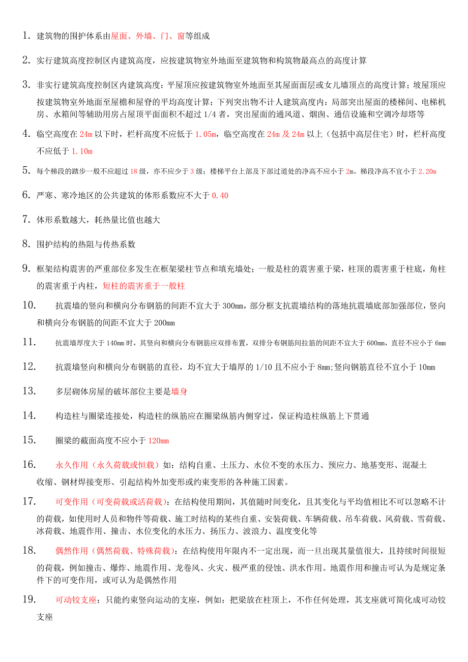 二级建造《建筑实务》重点整理版_第1页