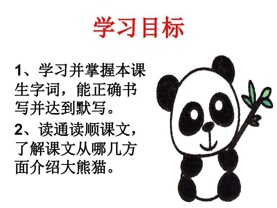 西师大版三年级语文上册《可爱的大熊猫》_第5页
