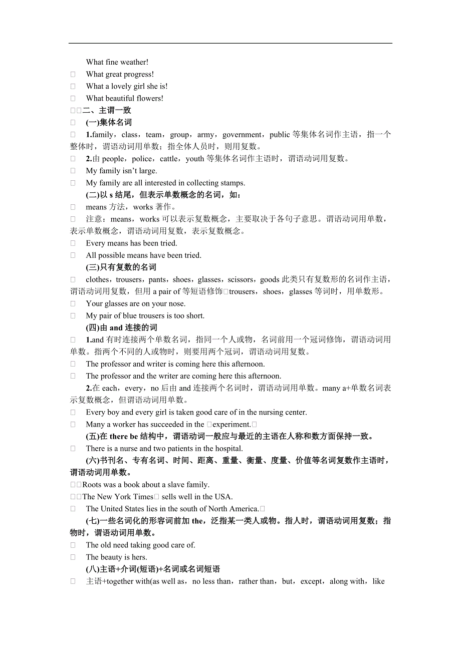 2007年高中总复习第二轮英语专题一 第十一节 主谓一致_第3页