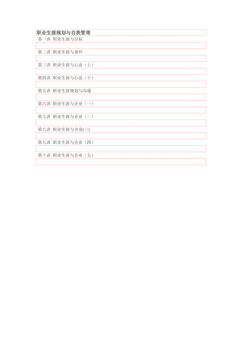 职业生涯规划与自我管理讲义_第1页