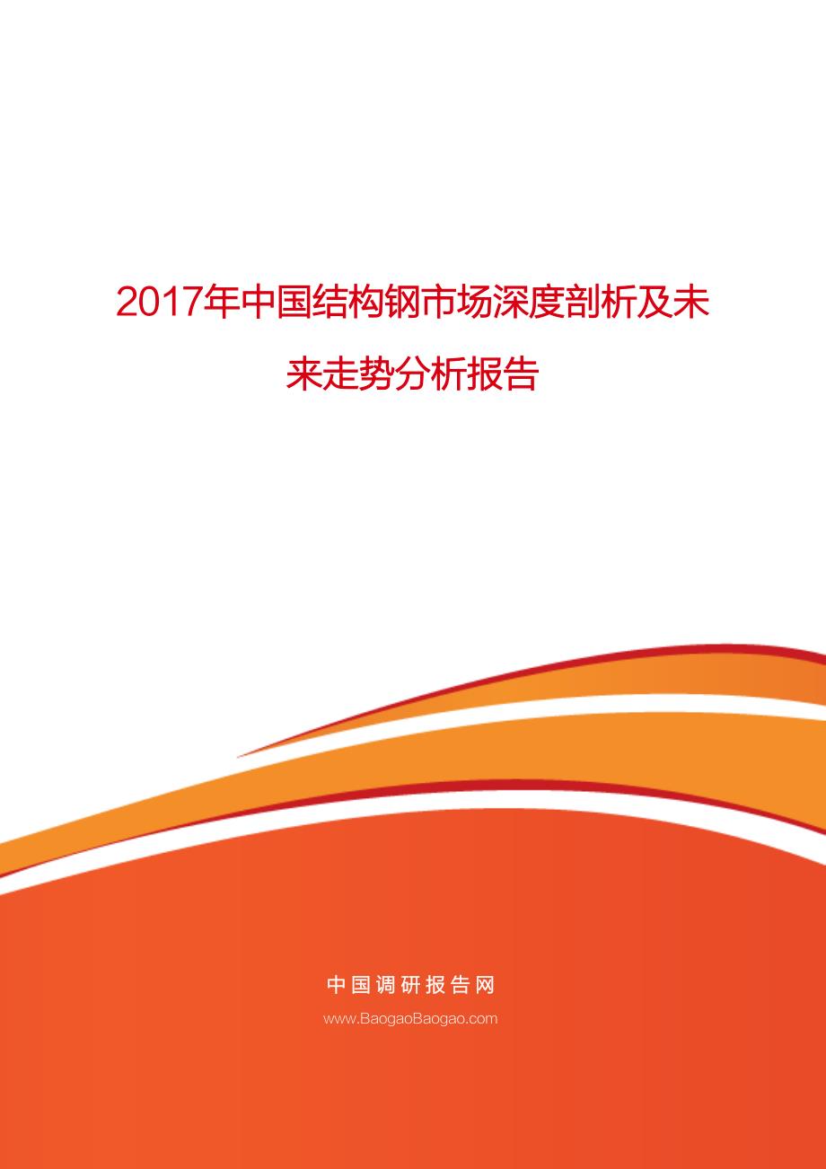 中国结构钢市场深度剖析及未_第1页